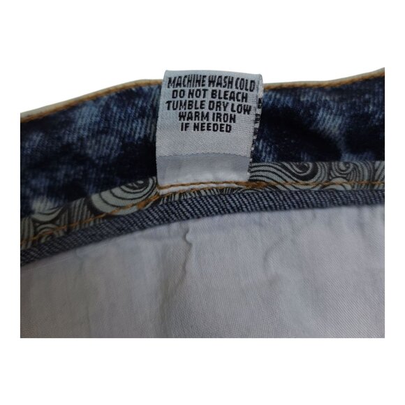 FWRD Mens Denim Jeans Size 48 Inseam 33 Acid Wash Blue Red Stripe Stretch - Picture 5 of 11